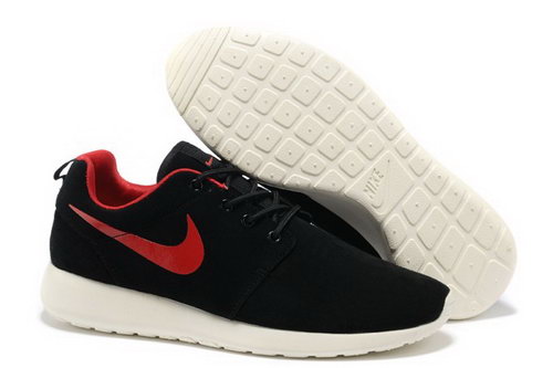 Hot Sale Nike Roshe Mens Running Shoes Wool Skin Online Black Red Japan